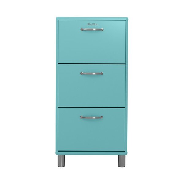 Turkusowa szafka na buty z uchylnymi drzwiczkami Malibu – Tenzo-image-1