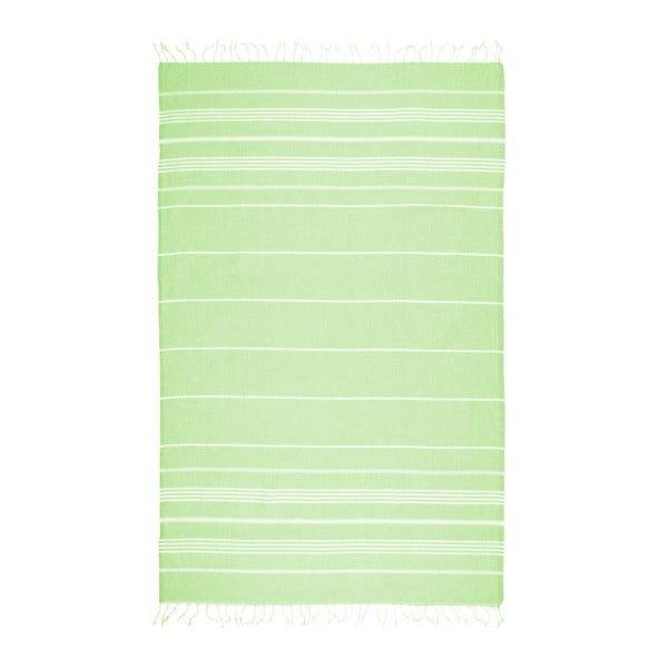 Jaskrawozielony ręcznik z domieszką bawełny Kate Louise Cotton Collection Classic Neon Green, 100x180 cm