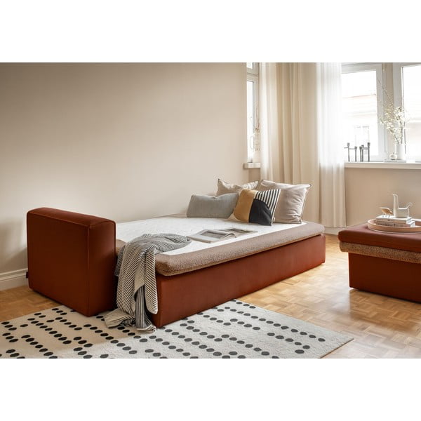 Ceglasta rozkładana sofa 237 cm Wilson – Miuform-image-4