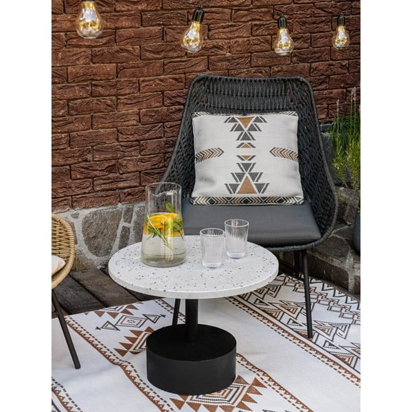 Beżowo-brązowy dwustronny zewnętrzny dywan z tworzywa z recyklingu Green Decore Afra, 90x150 cm-image-4