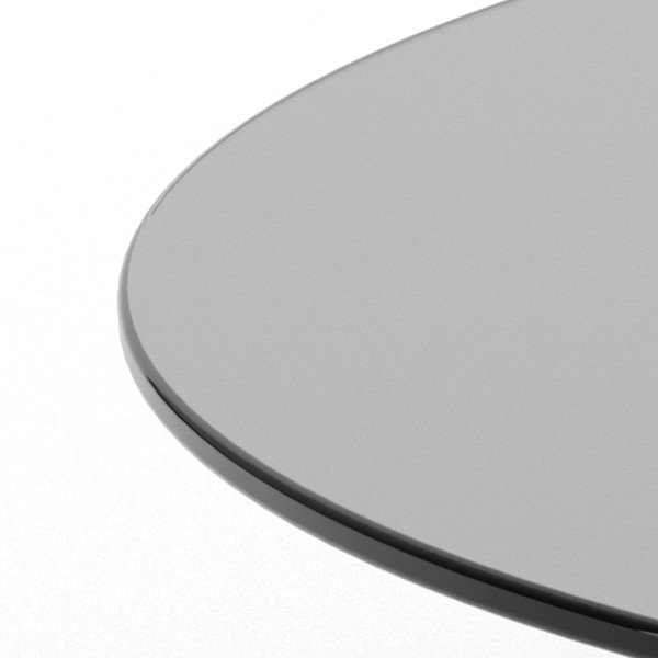 Szary szklany okrągły stolik ø 80 cm Samos – Actona-image-4