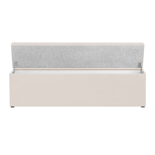 Kremowobiała ławka ze schowkiem Cosmopolitan Design Los Angeles, szer. 140 cm-image-4