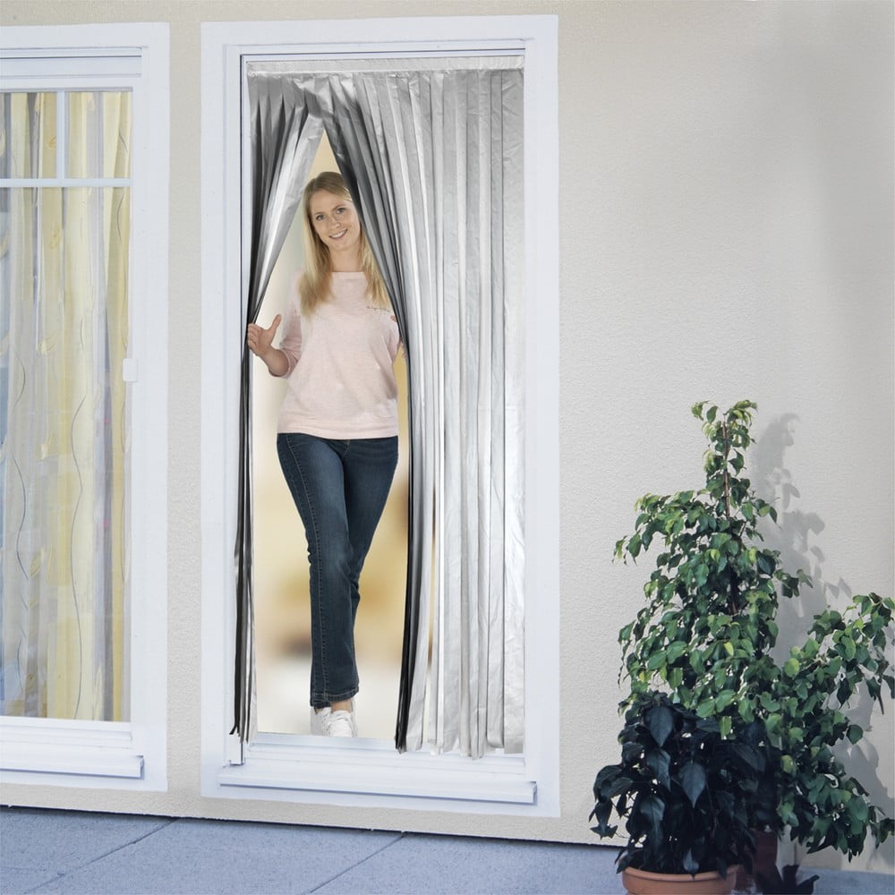 Zasłona termiczna na drzwi w czarno-srebrnym kolorze 90x200 cm – Maximex (zdjęcie 4)