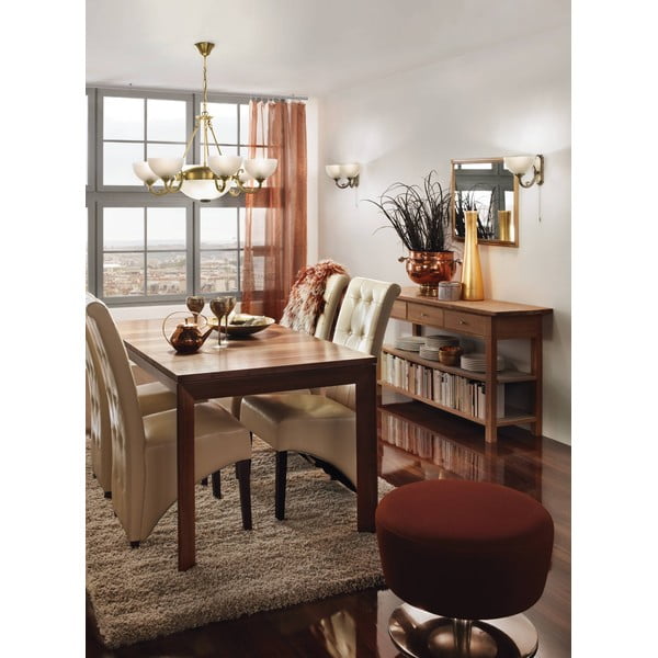 Lampa wisząca w biało-złotym kolorze ze szklanym kloszem ø 74 cm SAVOY – EGLO-image-1