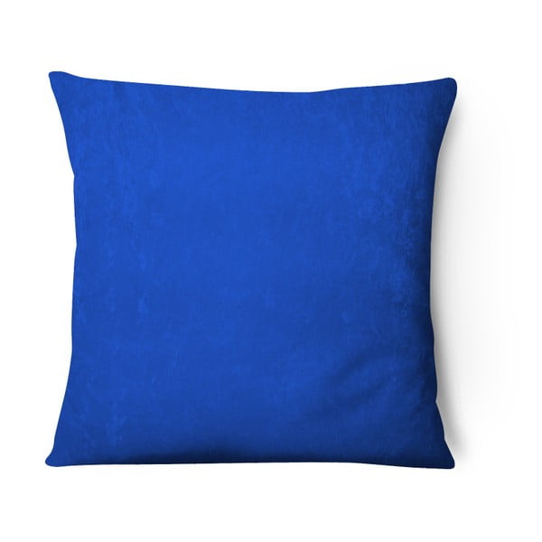 Niebieska aksamitna poszewka na poduszkę Series, 43x43 cm