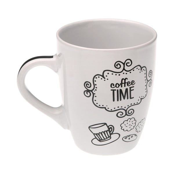 Biały ceramiczny kubek Versa Coffee Time, 350 ml