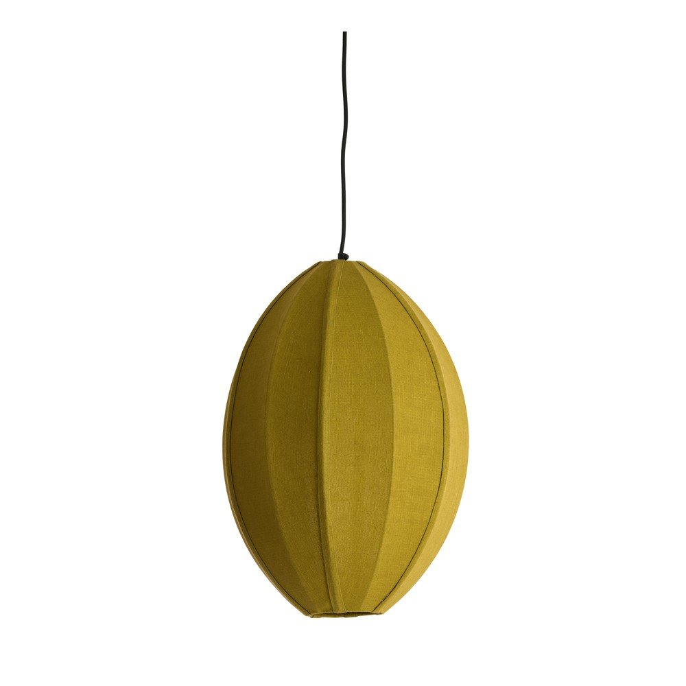 Zielona lampa wisząca z tekstylnym kloszem Milatos – Light & Living
