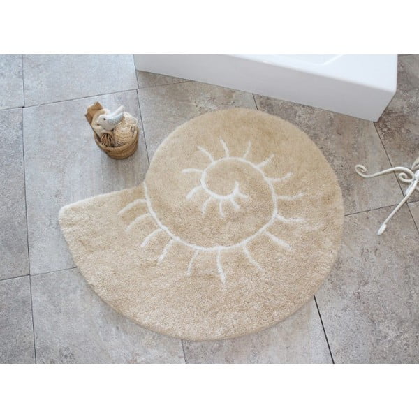 Beżowy dywanik łazienkowy 90x90 cm Helix – Foutastic-image-2