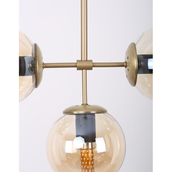 Lampa sufitowa w kolorze złota ze szklanym kloszem ø 15 cm Seagull – Squid Lighting-image-2