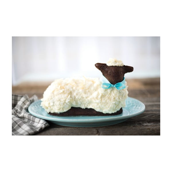 Srebrna forma wielkanocna w kształcie baranka Nordic Ware, 700 ml-image-4