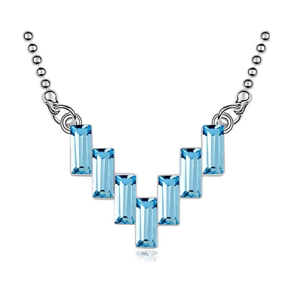 Naszyjnik z niebieskimi kryształami Swarovski Elements Crystals Iceland