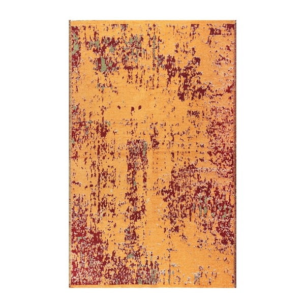 Pomarańczowo-bordowy dywan dwustronny Vitaus Dinah, 77x200 cm