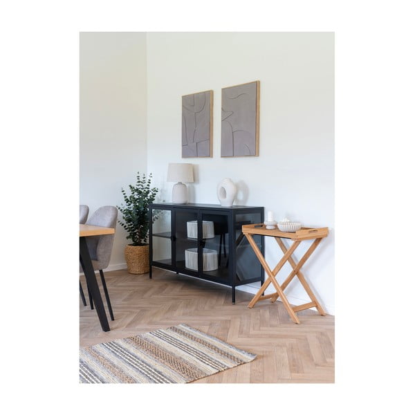 Kremowa lampa stołowa z tekstylnym kloszem (wysokość 47 cm) Croft – House Nordic-image-3