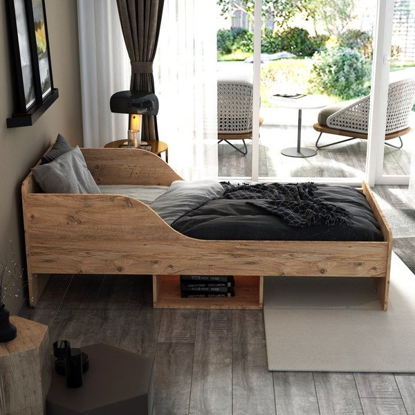 Łóżko jednoosobowe ze schowkiem 90x190 cm Evren – Kalune Design-image-2