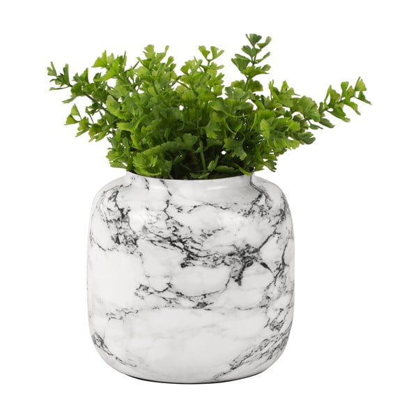 Biało-czarny żelazny wazon PT LIVING Marble, wys. 19,5 cm-image-2