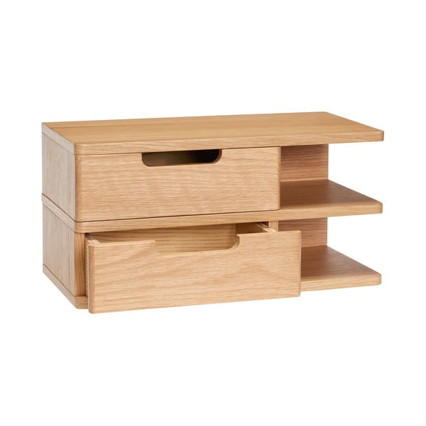 Wisząca szafka nocna z półką w dekorze dębu Öppen – Hübsch-image-2