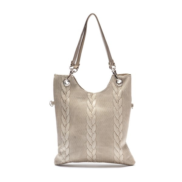 Skórzana torebka Mangotti 877, beżowa-image-1