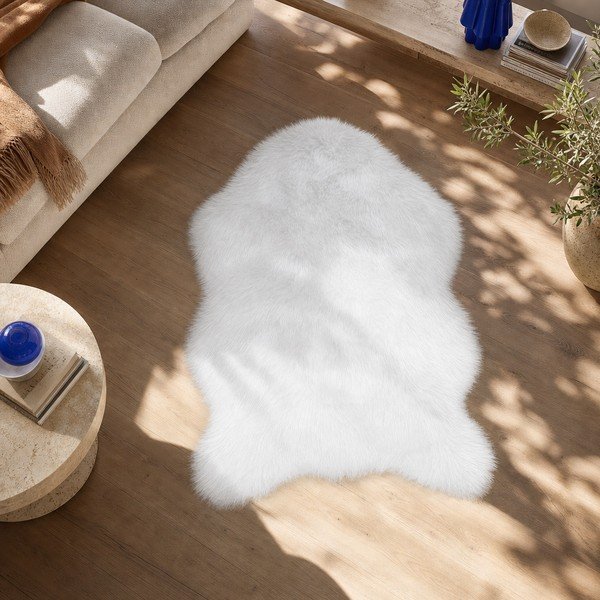 Biała sztuczna skóra Tiseco Home Studio Sheepskin, 80x150 cm-image-3