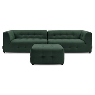 Ciemnozielona sofa 324 cm Kleber – Bobochic Paris