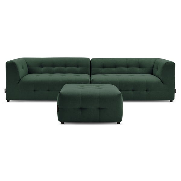 Ciemnozielona sofa 324 cm Kleber – Bobochic Paris