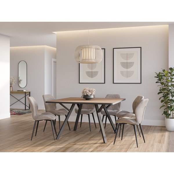 Beżowe krzesła zestaw 4 szt. Luna – Marckeric-image-1