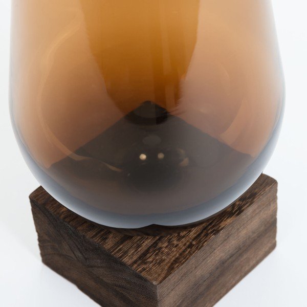 Brązowy szklany wazon La Forma Salong, gł. 30 cm-image-1