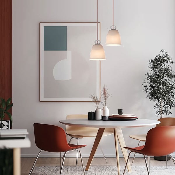 Biała lampa wisząca z ceramicznym kloszem Sewilla – Candellux Lighting-image-1