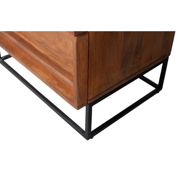 Brązowa komoda z drewna mangowca z 5 szufladami WOOOD Forrest-image-4