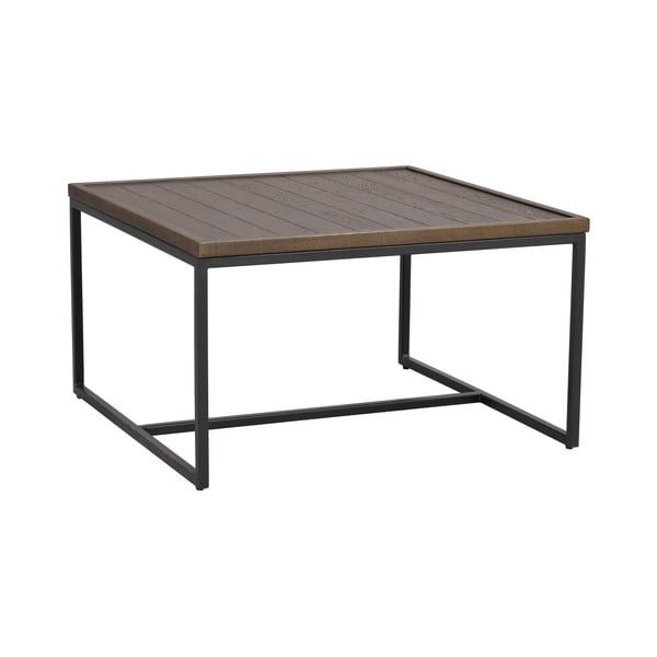 Ciemnobrązowy stolik z blatem z drewna dębowego ø 70 cm Deerfield – Rowico-image-2