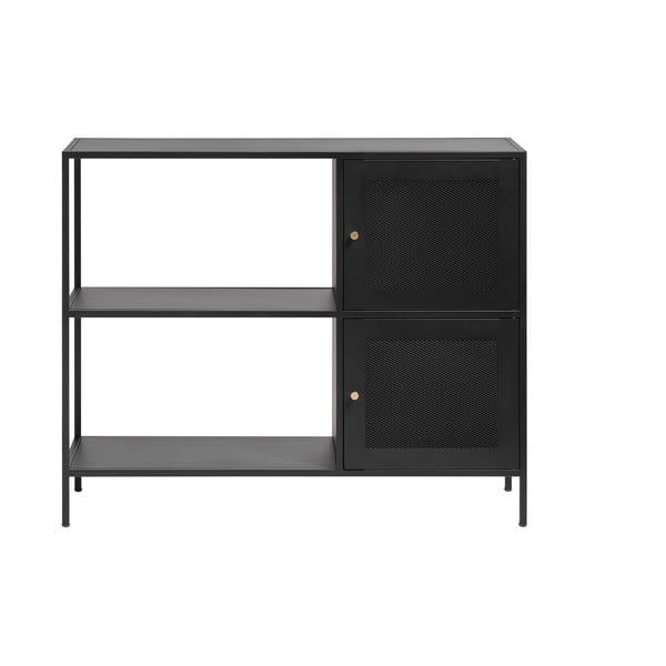 Czarny metalowy regał 100x81 cm Malibu – Unique Furniture