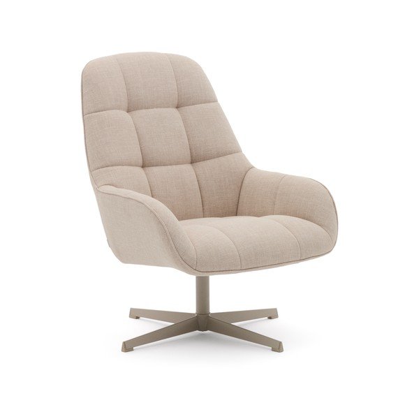 Beżowy obrotowy fotel Jaspe – Kave Home