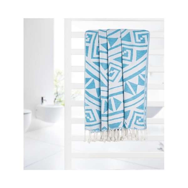 Turkusowy ręcznik hammam Kate Louise Mirabelle, 165x100 cm-image-2