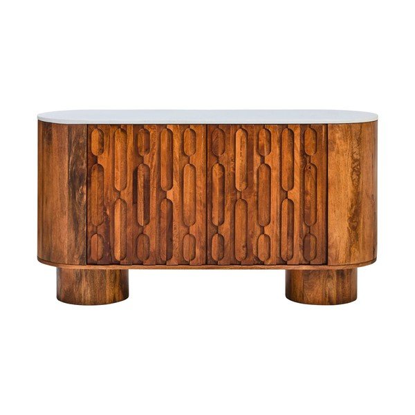 Komoda z litego drewna mango w naturalnym kolorze 140x75x45 cm Torcino – Premier Housewares-image-1