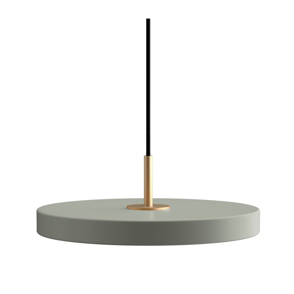 Szałwiowa metalowa lampa wisząca LED ze ściemniaczem i metalowym kloszem ø 31 cm Asteria Plus – UMAGE