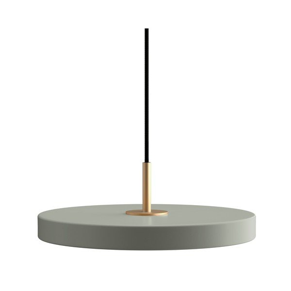 Szałwiowa metalowa lampa wisząca LED ze ściemniaczem i metalowym kloszem ø 31 cm Asteria Plus – UMAGE