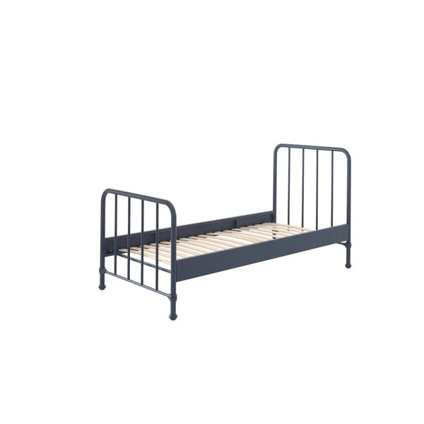 Ciemnoniebieskie metalowe łóżko dziecięce 90x200 cm BRONXX – Vipack
