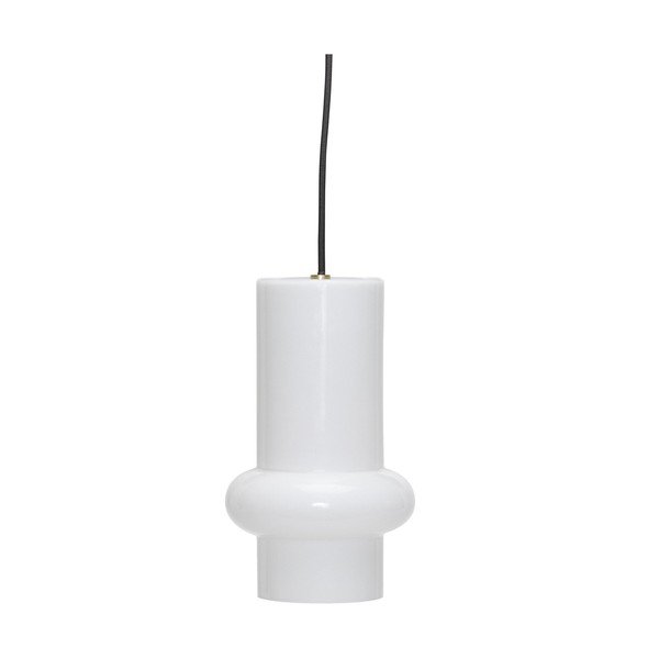 Biała szklana lampa wisząca ø 15 cm Pilule – Hübsch