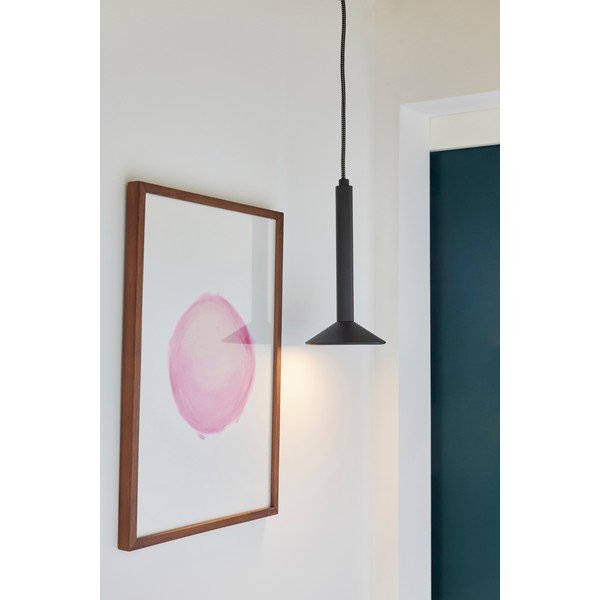 Czarna metalowa lampa wisząca ze ściemniaczem ø 12 cm Chromatic – Hübsch-image-1
