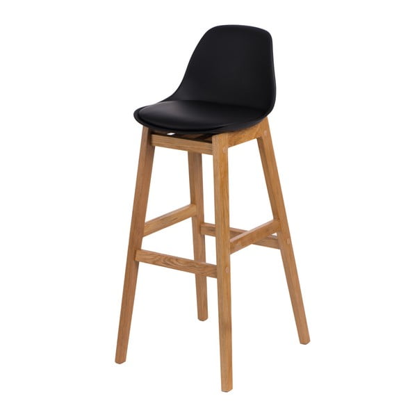 Krzesło barowe D2 Norden Wood, czarne