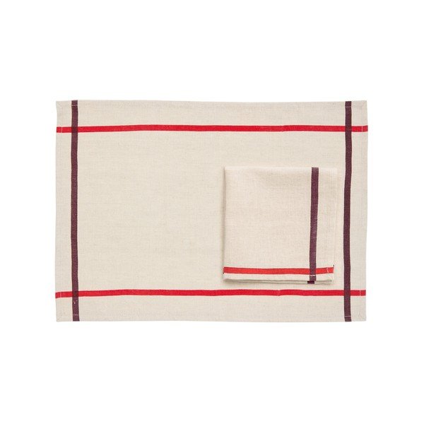 Maty stołowe z mieszanki lnu zestaw 2 szt. 35x50 cm Delma – Kave Home