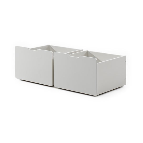 Białe szuflady pod łóżko dziecięce 2 szt. Pino – Vipack