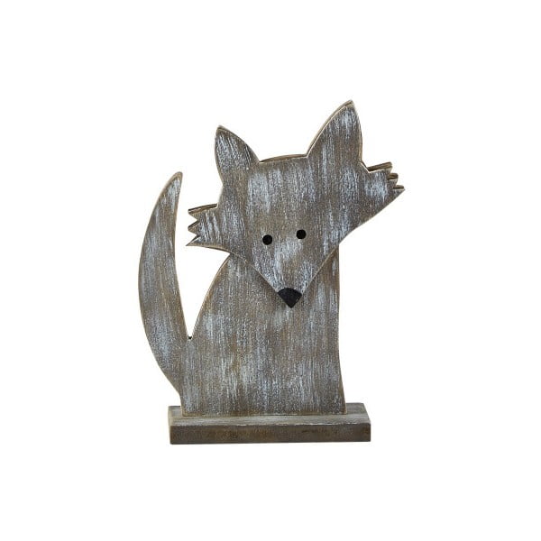 Drewniana figurka KJ Collection Fox, 13,5x17 cm
