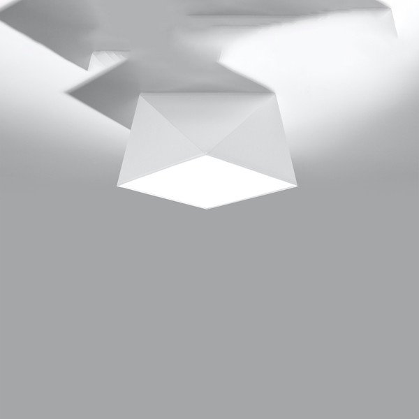 Biała lampa sufitowa 25x25 cm Koma – Sollux-image-2