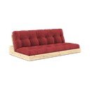 Czerwona sztruksowa rozkładana sofa 196 cm Base – Karup Design