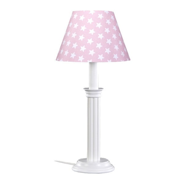 Lampa stołowa Pink White Stars