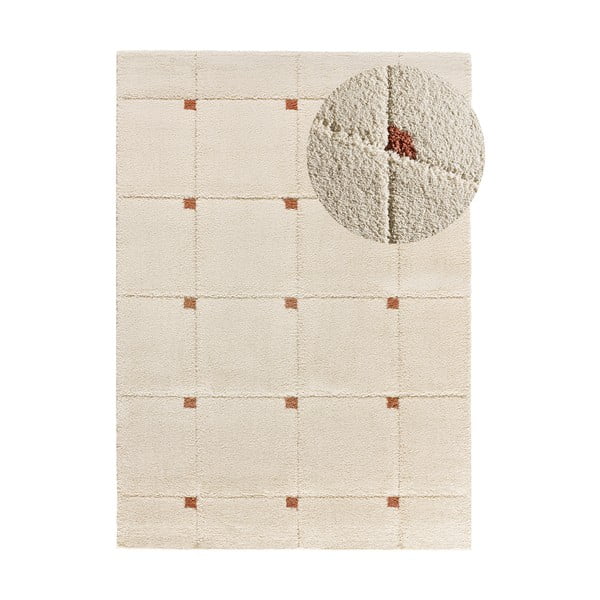 Ceglasto-kremowy dywan 133x190 cm Brenda – Universal