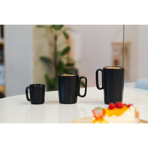 Czarne kamionkowe kubki zestaw 2 szt. 250 ml Fuori – Vialli Design-image-1