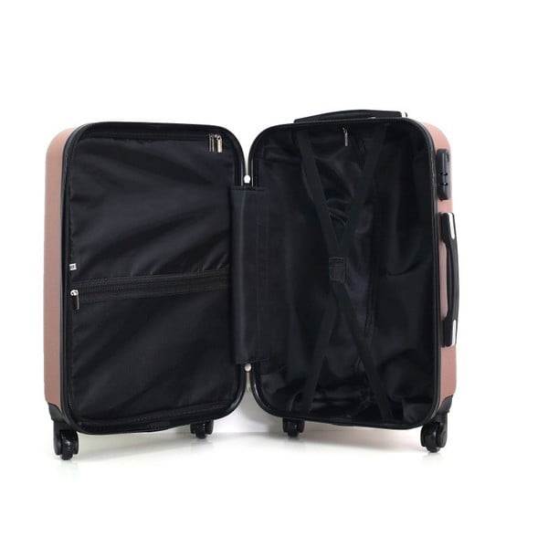 Walizka na kółkach w złotoróżowym kolorze Hero Lipari, 37 l-image-1