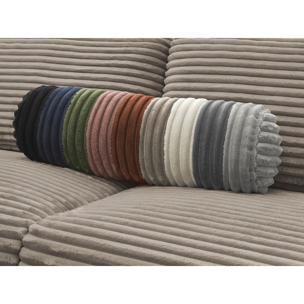 Szarobrązowa sztruksowa rozkładana sofa do spania 240 cm Hugo – Bobochic Paris (zdjęcie 11)