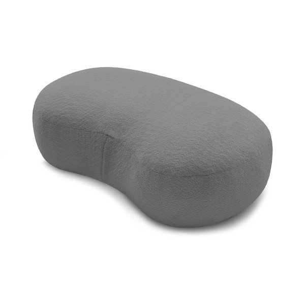 Jasnoszary podnóżek z materiału bouclé Saint-Germain – Bobochic Paris-image-4